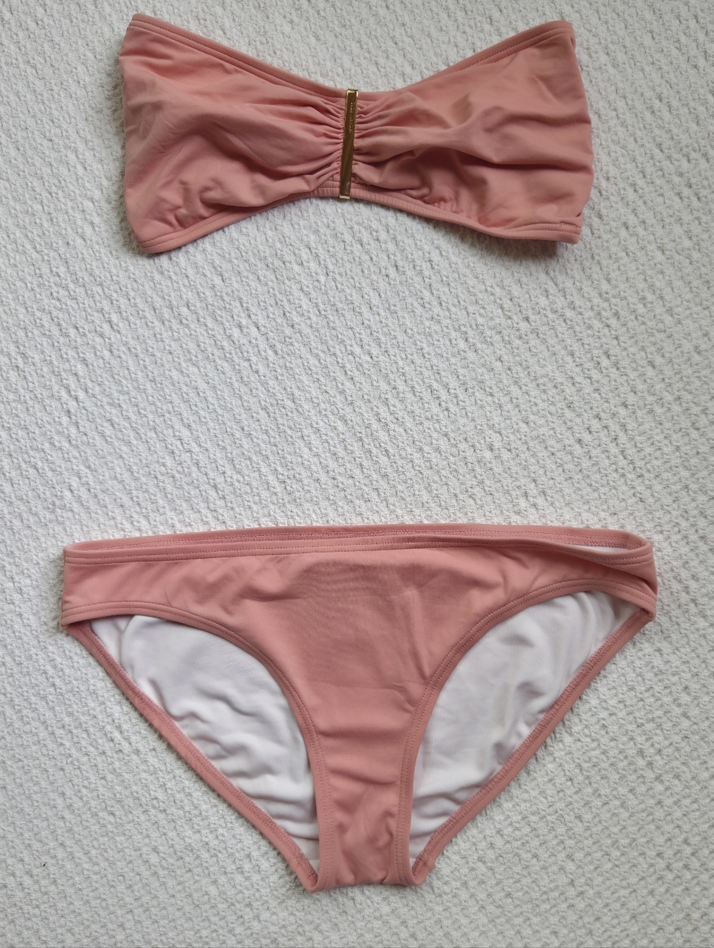 Michael Kors Salmon Pink Bandeau 2 Piece Set Womens Large